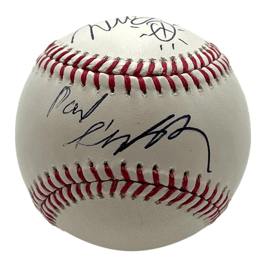 Paul Shaffer/Will Lee Signed OML Baseball World's Most Dangerous Band JSA 201194