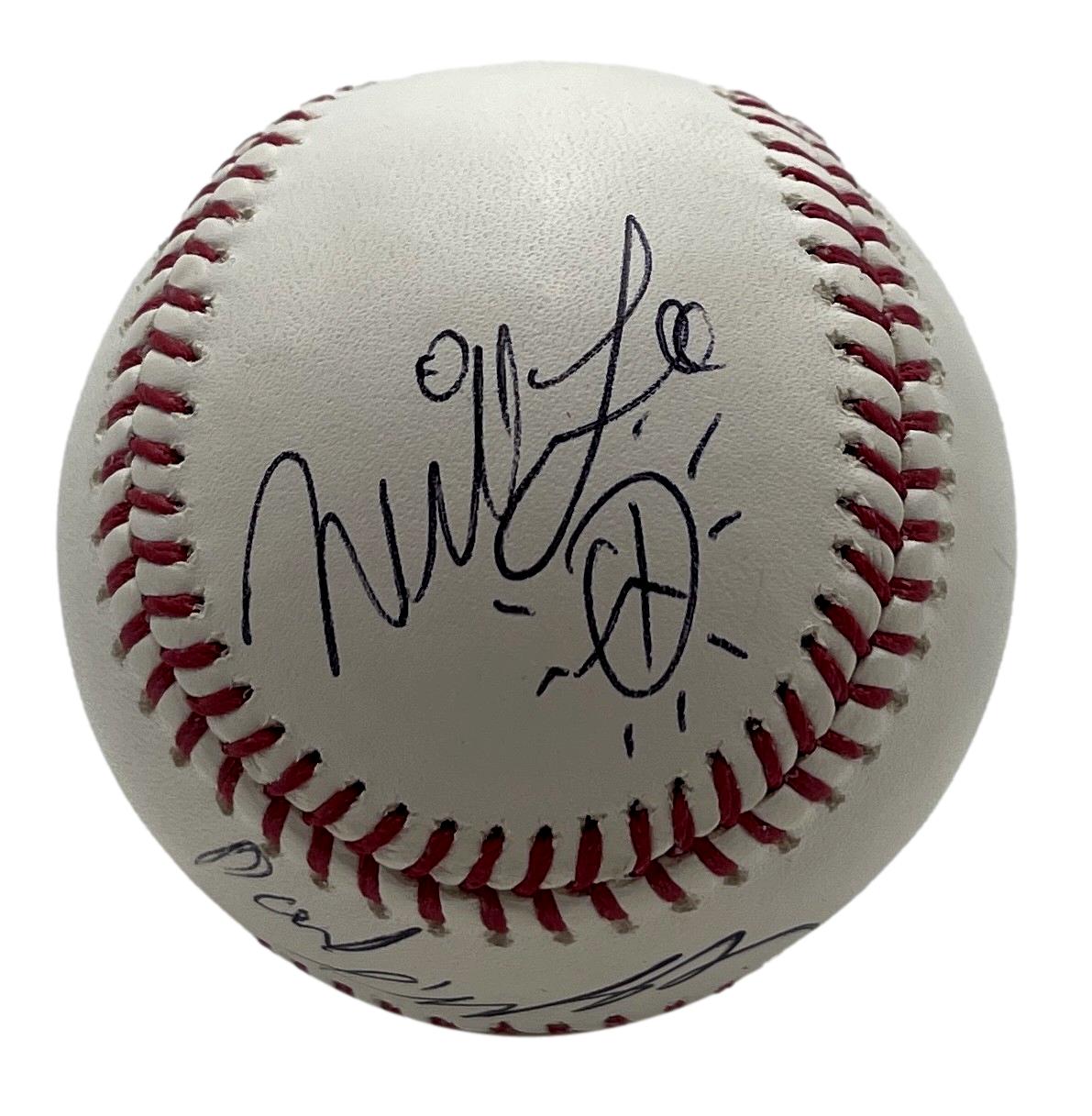 Paul Shaffer/Will Lee Signed OML Baseball World's Most Dangerous Band JSA 201194
