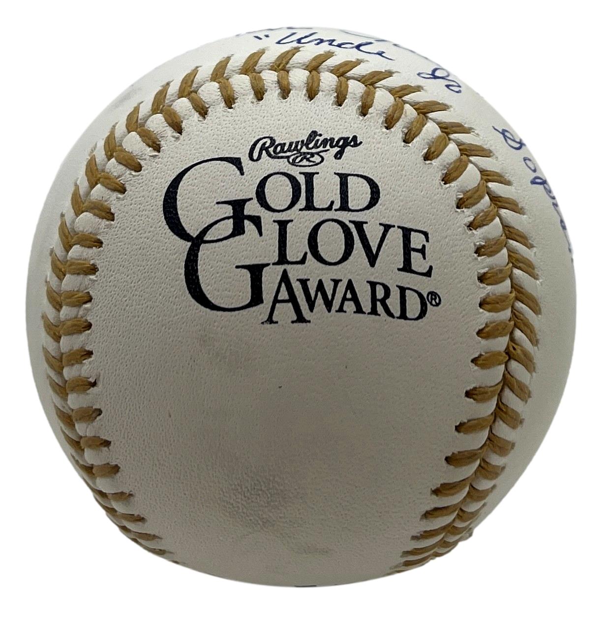 Dominic Chianese Signed/Inscribed Gold Glove Baseball "Sopranos" JSA 201201