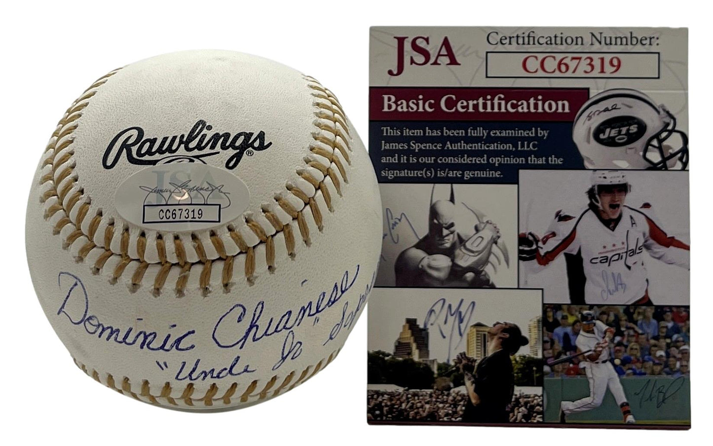 Dominic Chianese Signed/Inscribed Gold Glove Baseball "Sopranos" JSA 201201