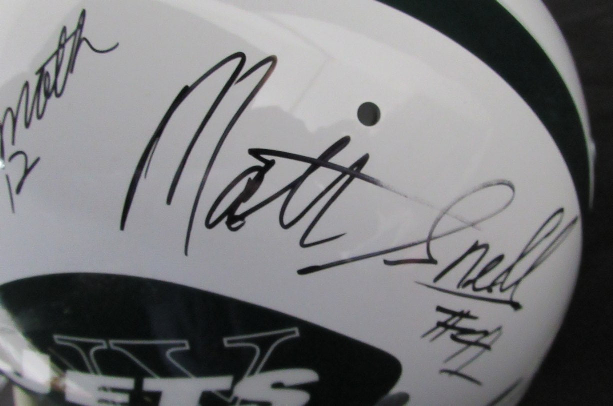 Namath/Boozer/Snell Signed Full Size TK Suspension Throwback Helmet Jets JSA