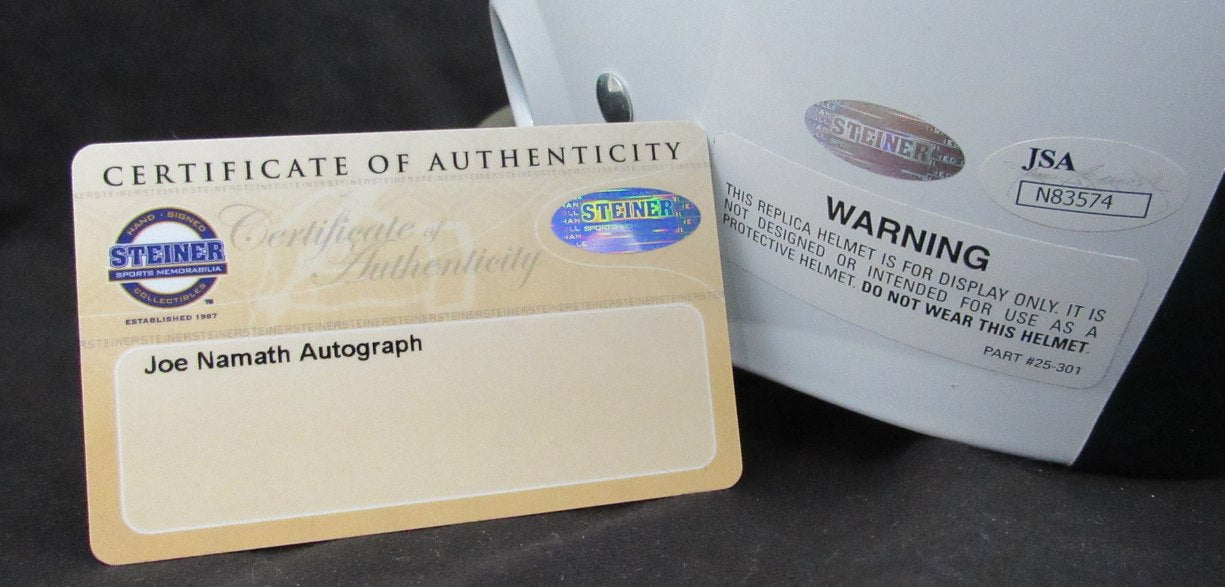 Namath/Boozer/Snell Signed Full Size TK Suspension Throwback Helmet Jets JSA