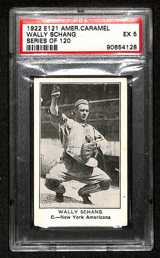 Wally Schang 1922 E121 American Caramel Card HIGHEST GRADED EX 5  PSA 201835