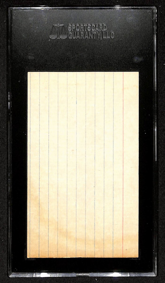 Jackie Jensen Signed/Auto 3x5 Index Card 1950 Yankees/Red Sox JSA/SGC 201839