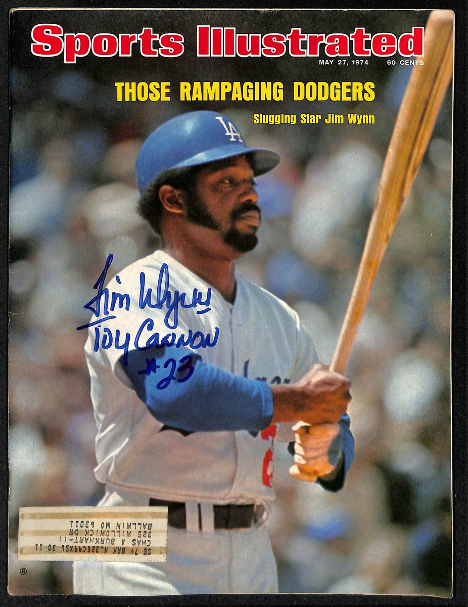 Jim Wynn Signed/Auto 5/27/1974 Sports Illustrated Magazine Dodgers JSA 201228