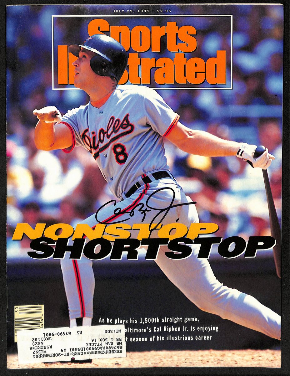 Cal Ripken Jr. HOF Signed 7/29/1991 Sports Illustrated Magazine Orioles JSA