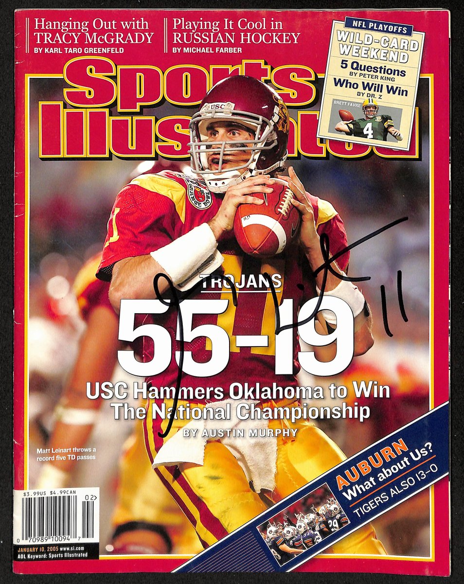 Matt Leinart Signed 1/10/2005 Sports Illustrated Magazine Newstand JSA 201232