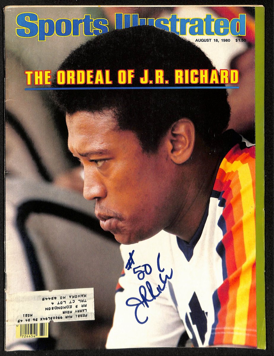 J.R. Richard Signed/Auto 8/18/1980 Sports Illustrated Magazine Astros JSA 201234