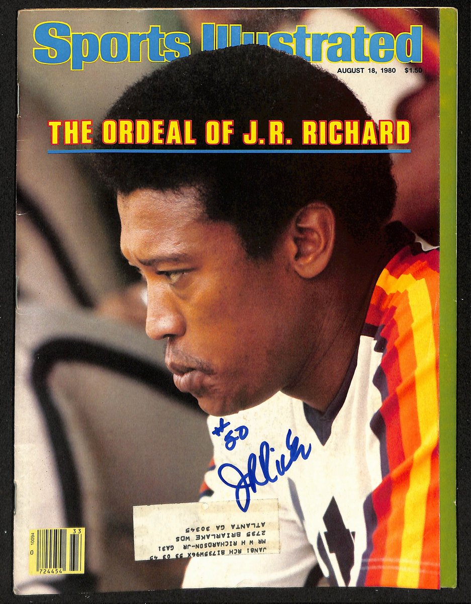 J.R. Richard Signed/Auto 8/18/1980 Sports Illustrated Magazine Astros JSA 201235