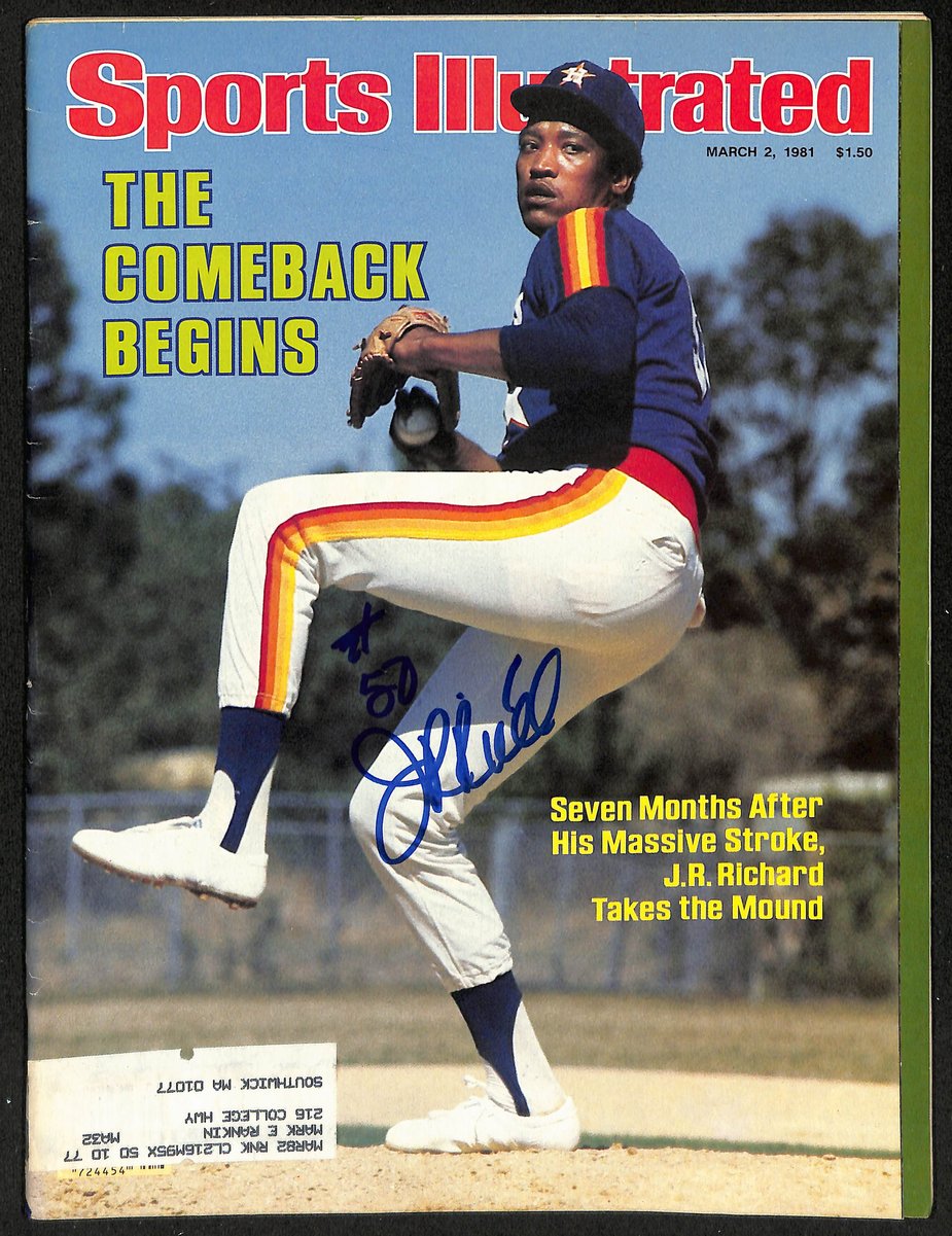 J.R. Richard Signed/Auto 3/2/1981 Sports Illustrated Magazine Astros JSA 201236