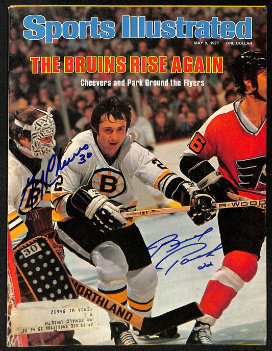 Gerry Cheevers/Brad Park Signed 5/9/1977 Sports Illustrated Magazine Bruins JSA2
