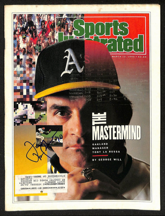 Tony La Russa Signed/Auto 3/12/1990 Sports Illustrated Magazine A's JSA 201245
