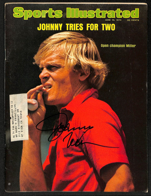 Johnny Miller Signed/Auto 6/10/1974 Sports Illustrated Magazine PGA JSA 201246