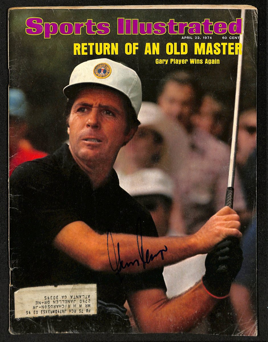 Gary Player Signed/Auto 4/22/1974 Sports Illustrated Magazine PGA JSA 201248