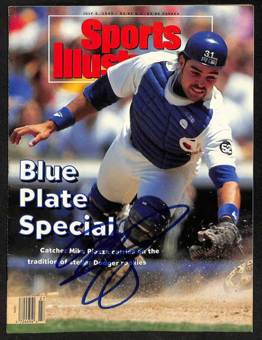 Mike Piazza HOF Dodgers Signed 7/5/1993 Sports Illustrated Magazine Newstand JSA