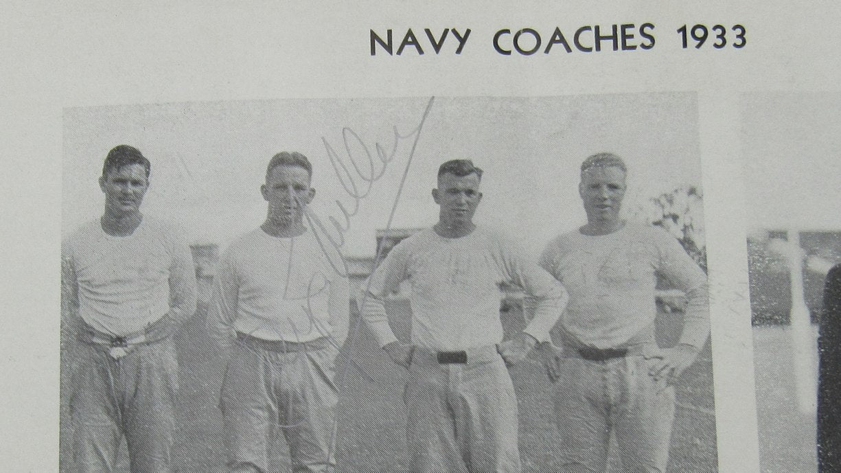 Rip Miller signed 1933 Navy/Notre Dame Football Game Program 7 Mules JSA 195614