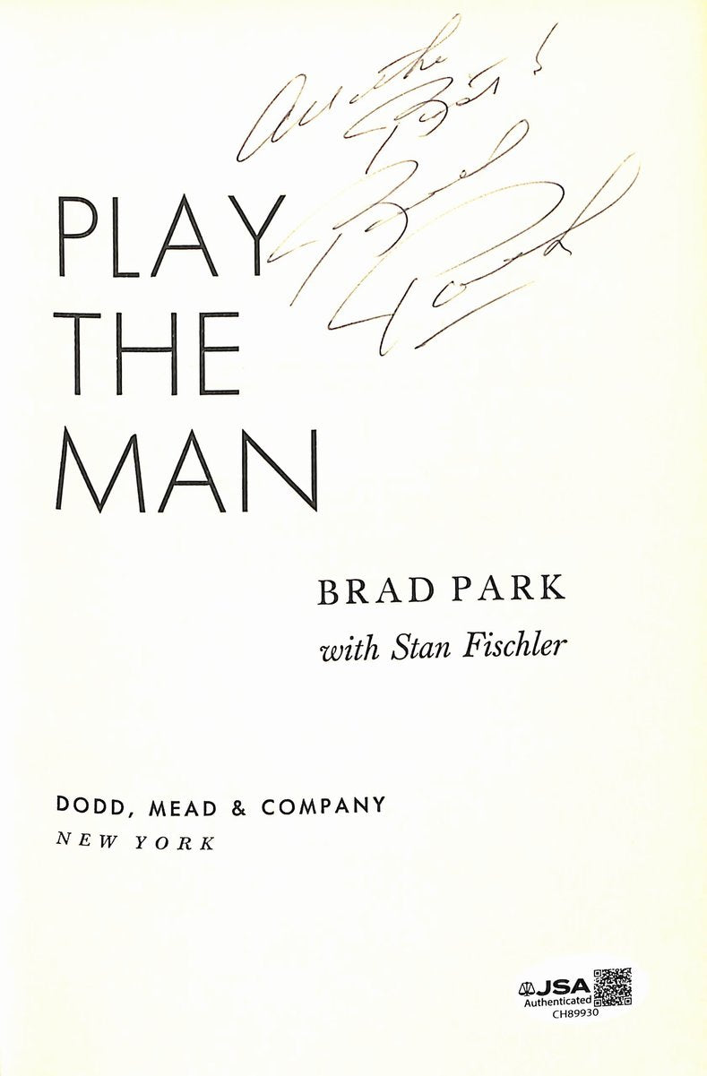 Brad Park HOF Boston Bruins Signed/Autographed "Play the Man" Book JSA 201281
