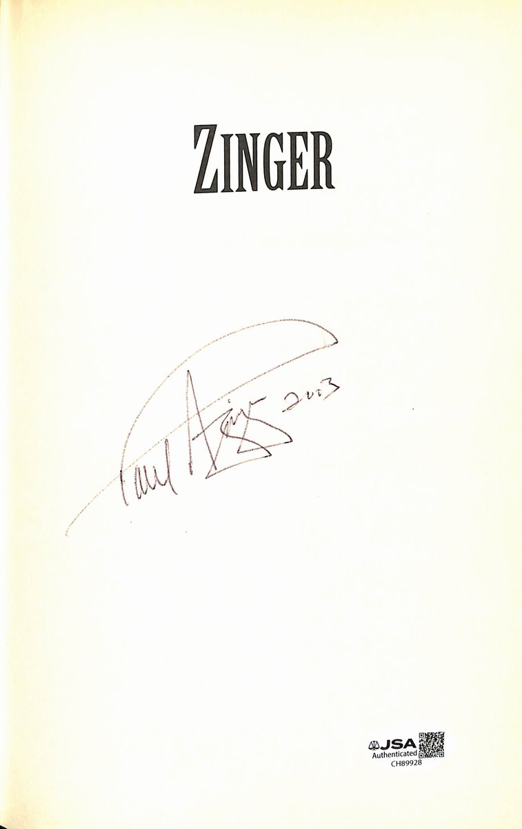 Paul Azinger PGA Champ Signed/Autographed "Zinger" Book JSA 201284