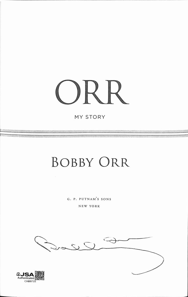 Bobby Orr HOF Boston Bruins Signed/Autographed "ORR My Story" Book JSA 201292