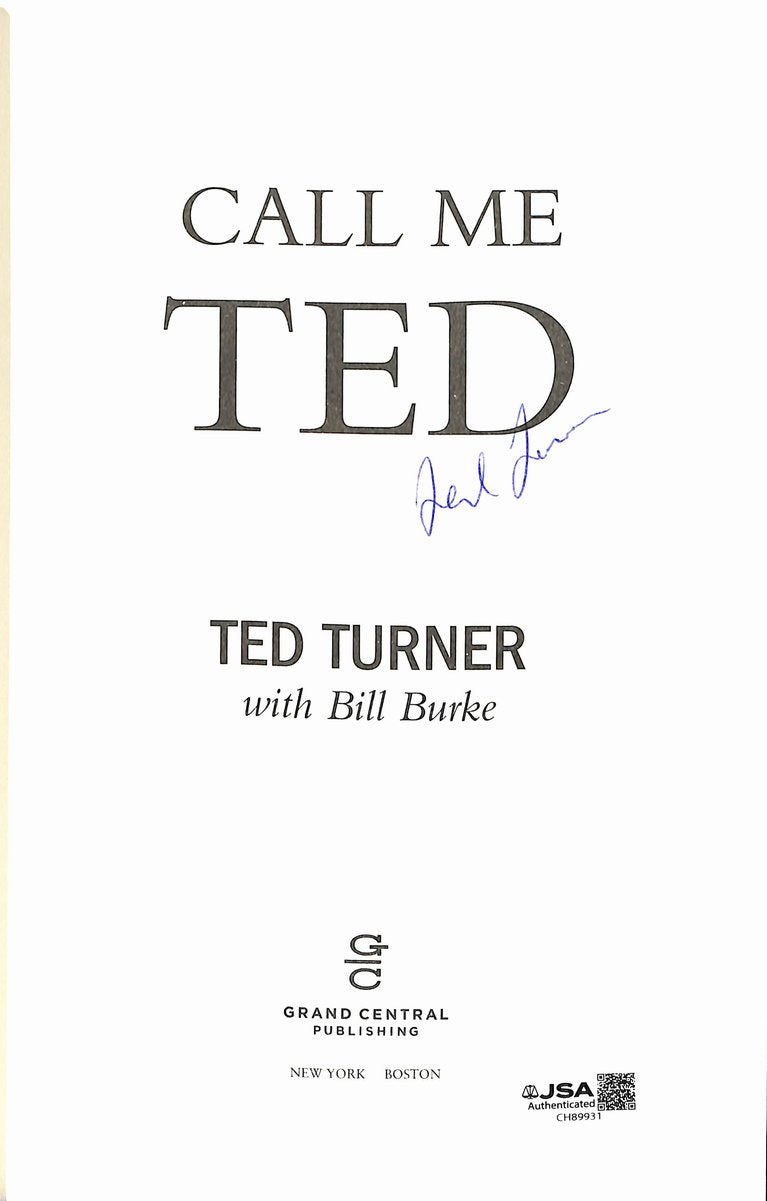 Ted Turner Media Mogul Signed/Autographed "Call Me Ted" Book JSA 201827