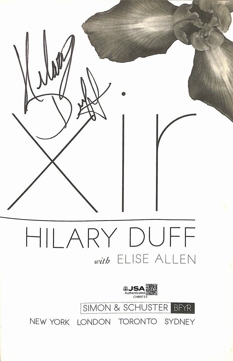 Hilary Duff Actress Signed/Autographed "Elixir" Book JSA 201833