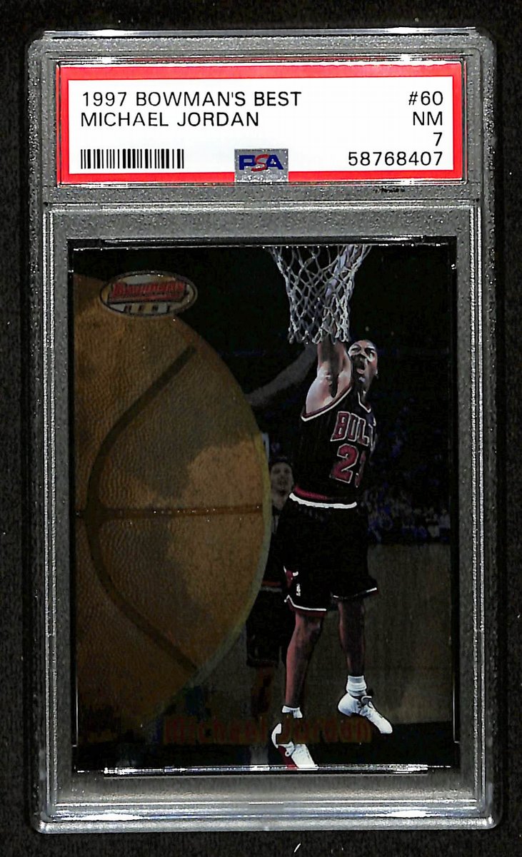 1997 Bowman's Best #60 Basketball Card NM 7 Michael Jordan HOF Bulls PSA 201263