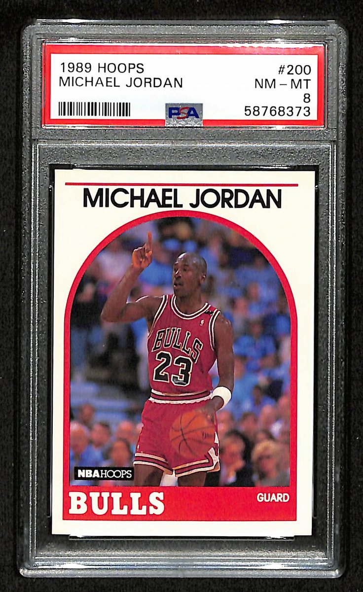 1989 Hoops #200 Basketball Card NM-MT 8 Michael Jordan HOF Bulls PSA 201265
