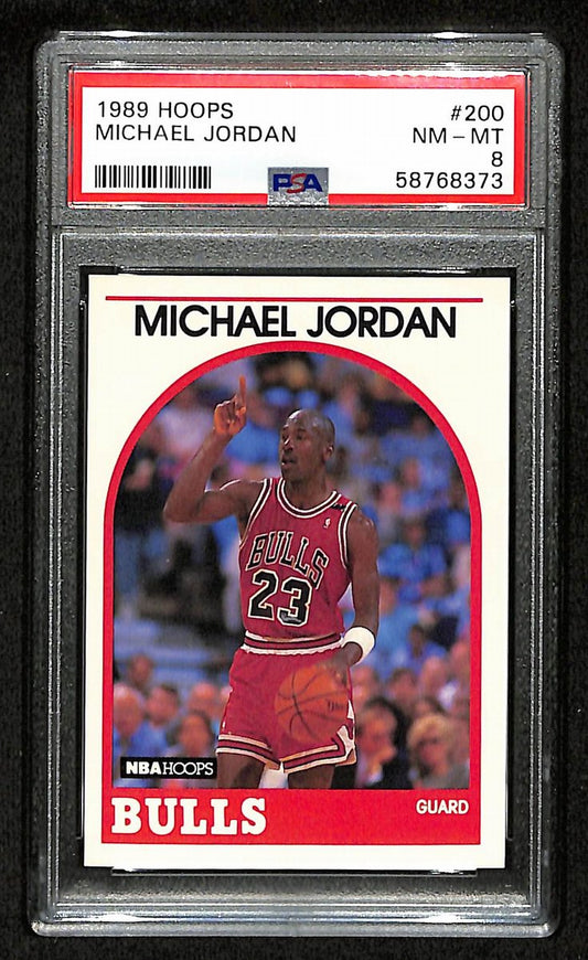 1989 Hoops #200 Basketball Card NM-MT 8 Michael Jordan HOF Bulls PSA 201265