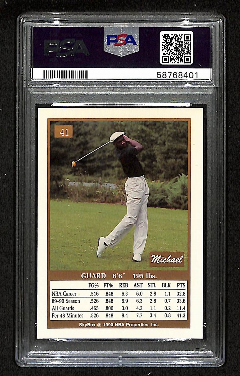 1990 Skybox #41 Basketball Card MINT 9 Michael Jordan HOF Bulls PSA 201267