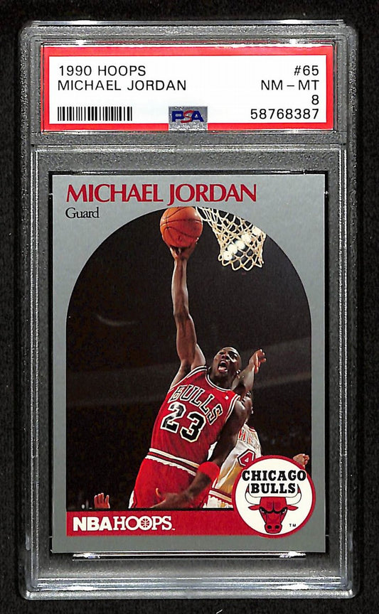 1990 Hoops #265 Basketball Card NM-MT 8 Michael Jordan HOF Bulls PSA 201269