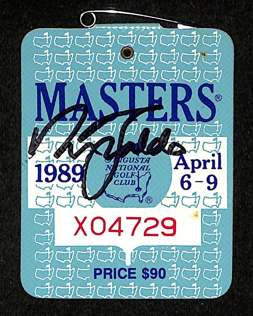 Nick Faldo Signed/Autographed April 6-9, 1989 Masters Ticket JSA 201856