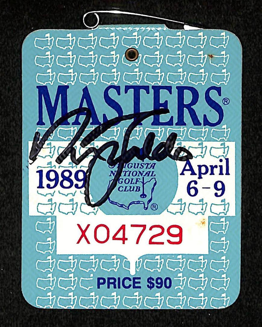 Nick Faldo Signed/Autographed April 6-9, 1989 Masters Ticket JSA 201856