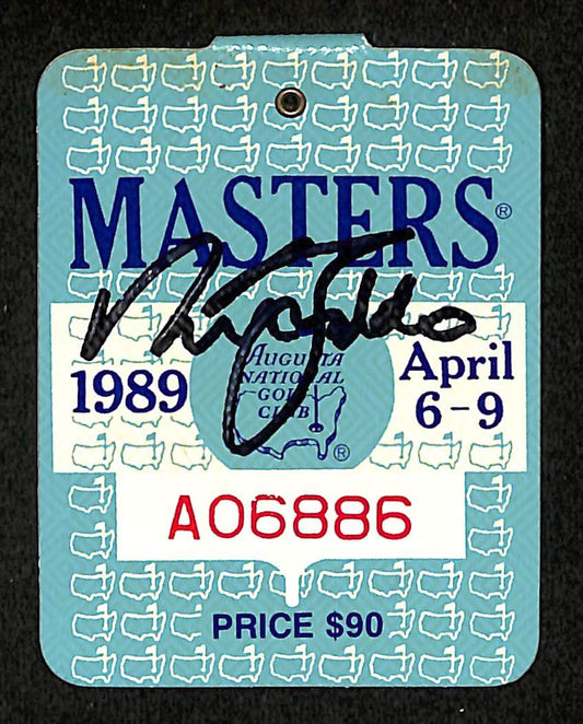 Nick Faldo Signed/Autographed April 6-9, 1989 Masters Ticket JSA 201857