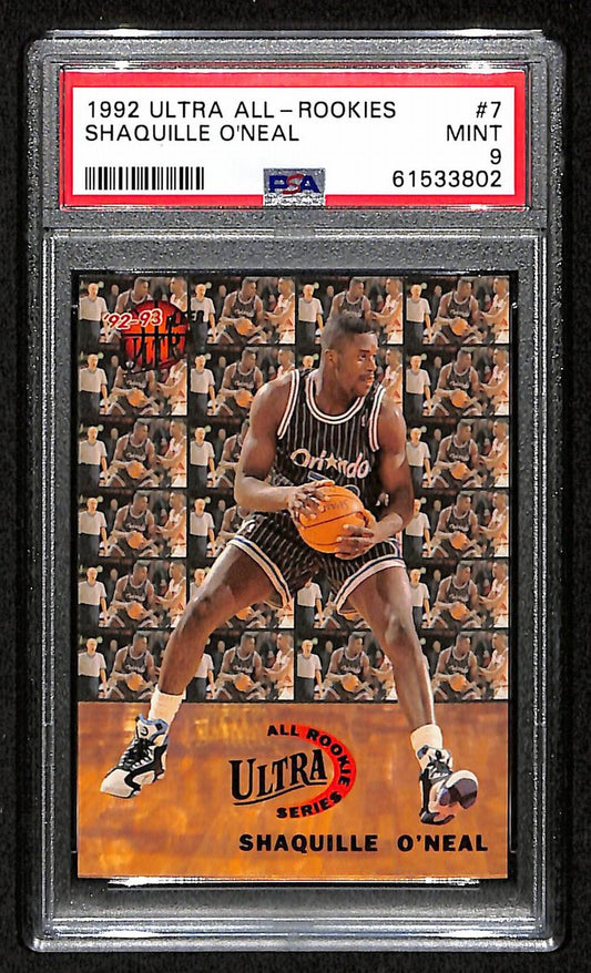 Shaquille O'Neal 1992 Ultra All-Rookies Card #7 Magic PSA/DNA MINT 9  202076