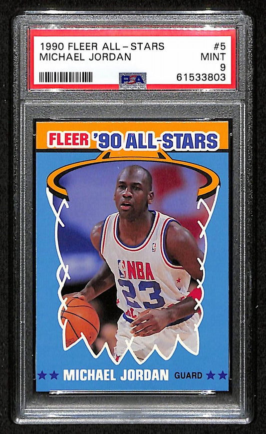 Michael Jordan 1990 FLEER Card #5 Chicago Bulls PSA/DNA MINT 9  202077