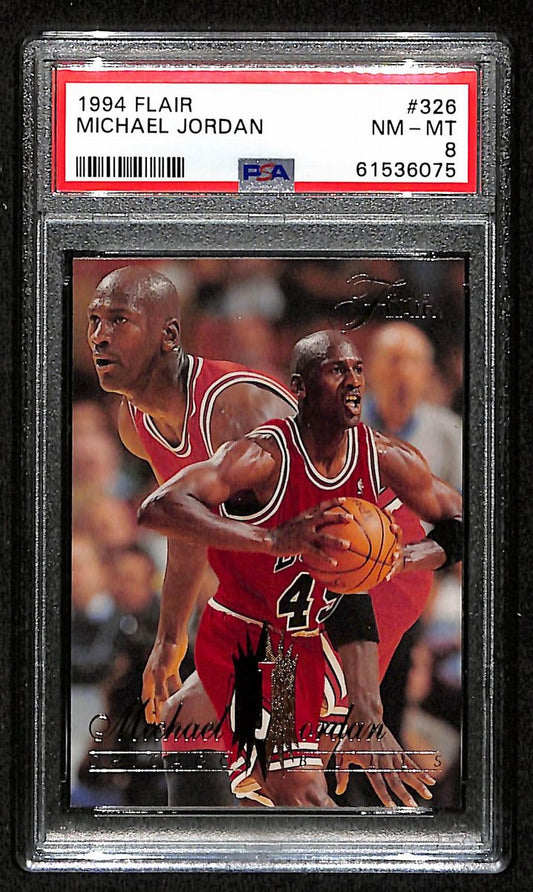 Michael Jordan 1994 FLAIR Card #326 Chicago Bulls PSA/DNA NM-MT 8  202080