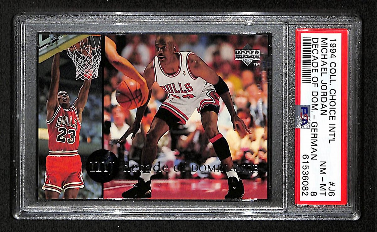 Michael Jordan 1994 Upper Deck Card #J6 Chicago Bulls PSA/DNA NM-MT 8  202089
