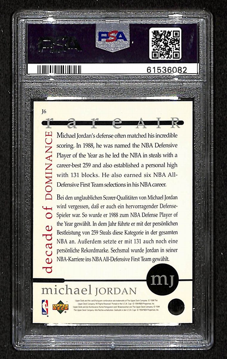 Michael Jordan 1994 Upper Deck Card #J6 Chicago Bulls PSA/DNA NM-MT 8  202089