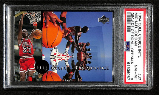 Michael Jordan 1994 Upper Deck Card #J7 Chicago Bulls PSA/DNA NM-MT 8  202090