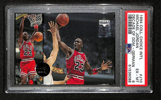 Michael Jordan 1994 Upper Deck Card #J10 Chicago Bulls PSA/DNA EX-MT 6  202091