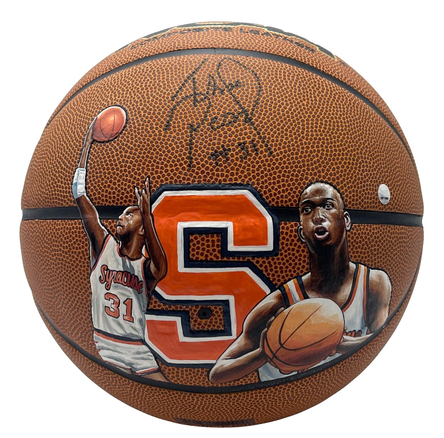 Pearl Washington Signed Hand Painted NCAA Basketball Syracuse Steiner 201276