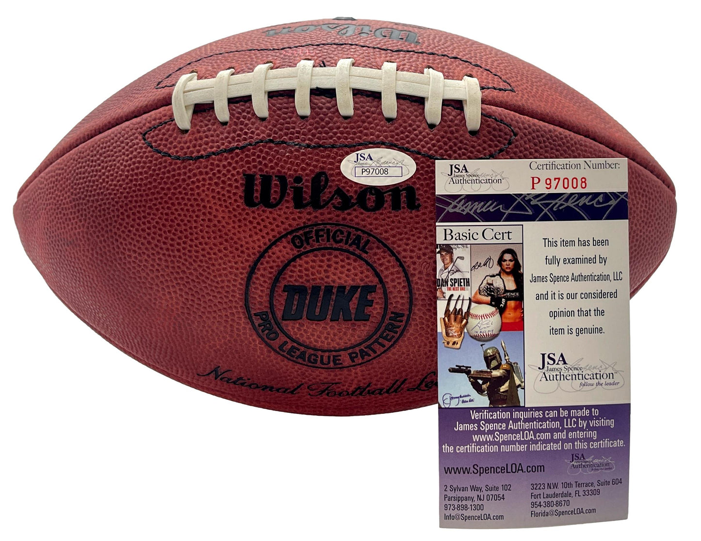 Alan Page HOF Signed/Autographed Wilson NFL Duke Football Vikings JSA 201280