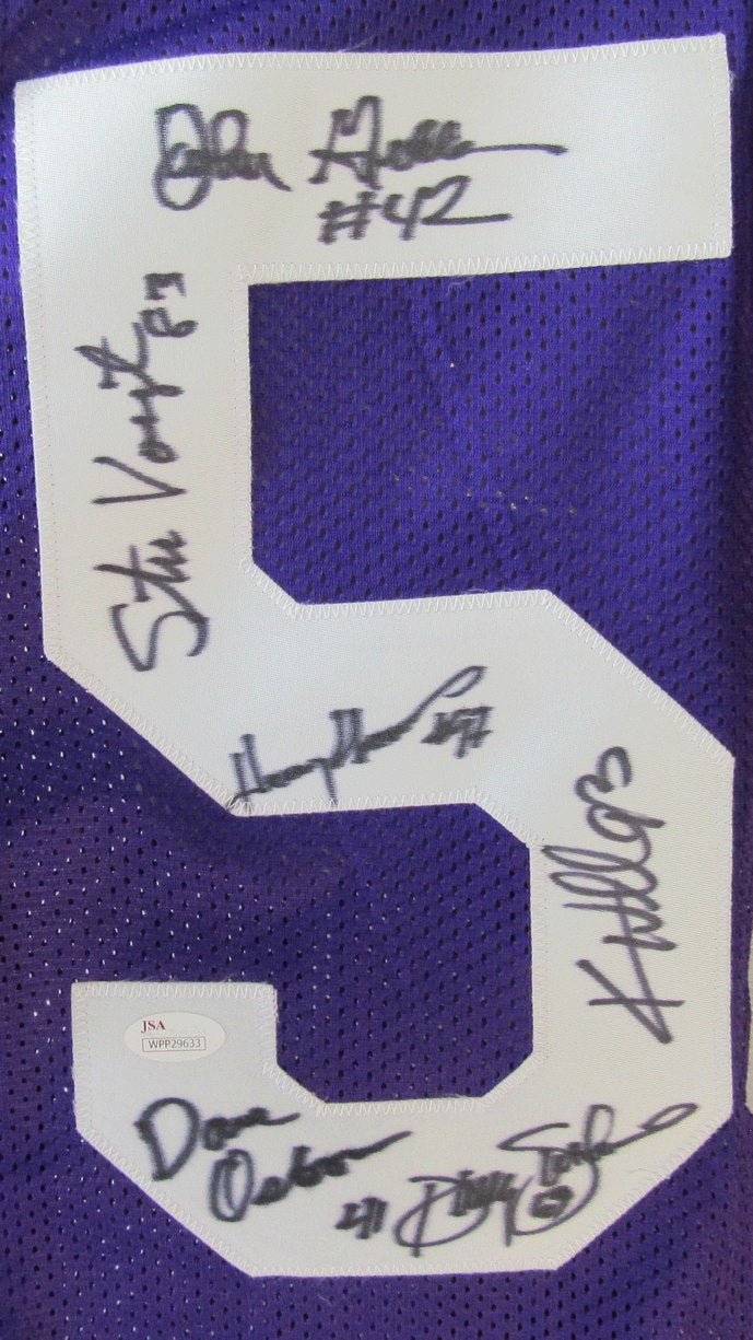 Vikings Greats Multi-Signed/Autographed by 6 Custom Jersey Osborn JSA 200960