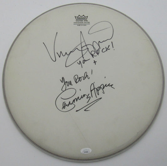 Carmine Appice/Vinny Appice Drummer Dual-Signed/Inscribed Drum Head JSA 200968