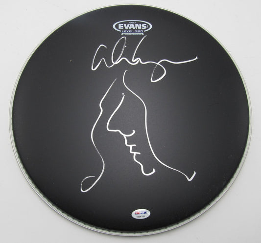 Alice Cooper Singer Signed/Auto Drum Head w/Self Portrait Sketch PSA/DNA 200969