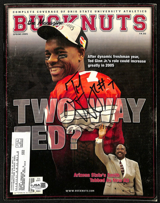Ted Ginn Jr. Signed/Auto Spring 2005 Ohio State Bucknuts Magazine JSA 201171