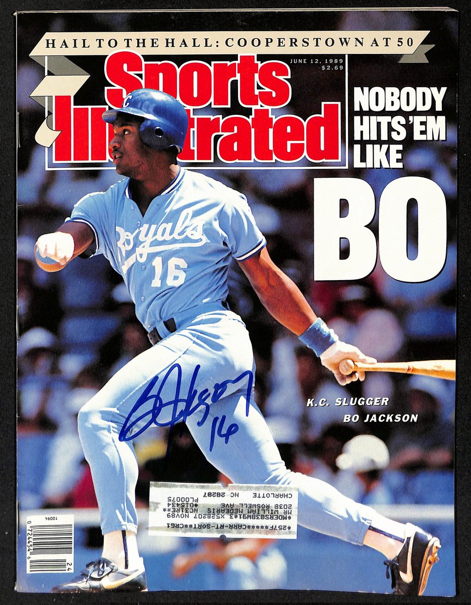 Bo Jackson Royals Signed/Auto 6/12/1989 Sports Illustrated Magazine JSA 201184