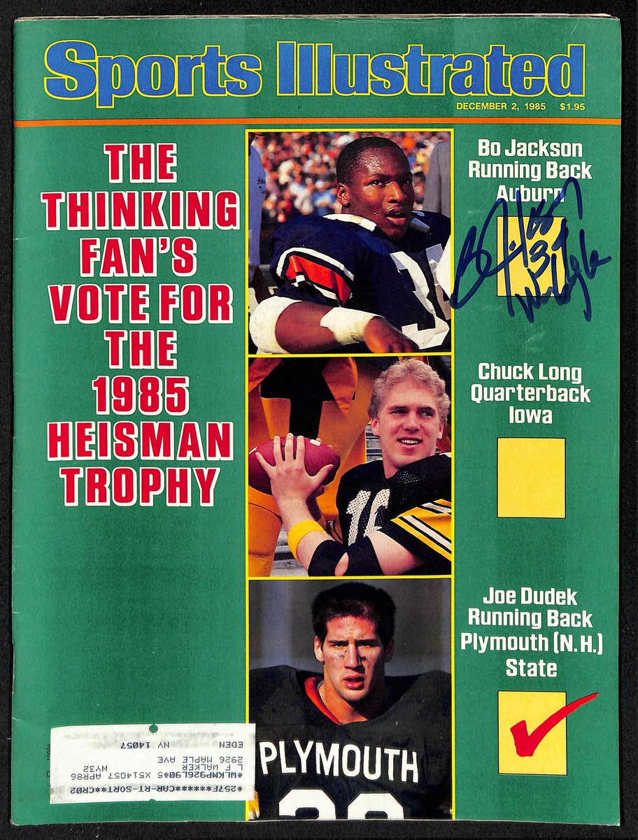 Bo Jackson Auburn Signed/Inscr 12/2/1985 Sports Illustrated Magazine JSA 201185