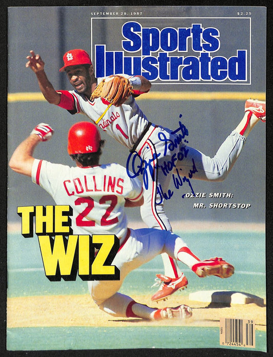 Ozzie Smith HOF Signed/Inscr 9/28/1987 Sports Illustrated Magazine NOLABEL JSA