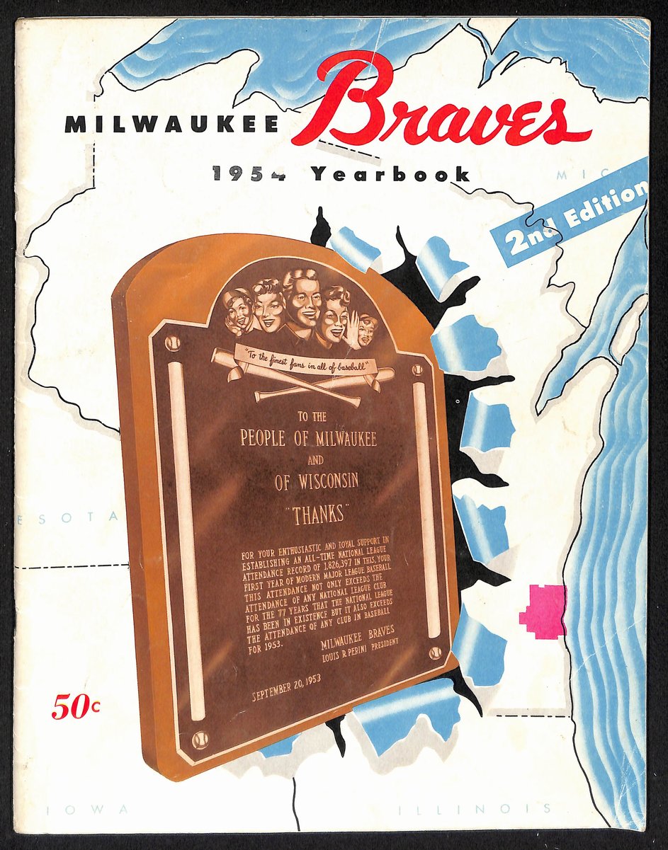 Milwaukee Braves 1954 Yearbook 202057